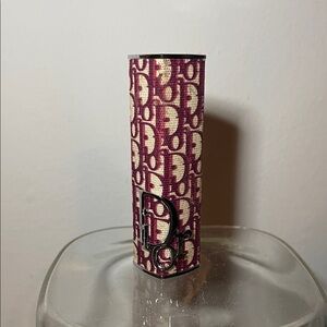 Dior Burgundy and Cream Lipstick Case